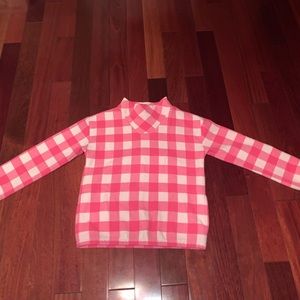 vineyard vines pink and white pullover turtleneck